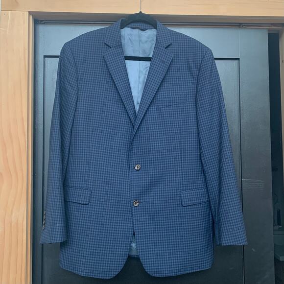 NWOT Brooks Brothers Men's 44R Wool Blazer Regent Fit Blue Plaid